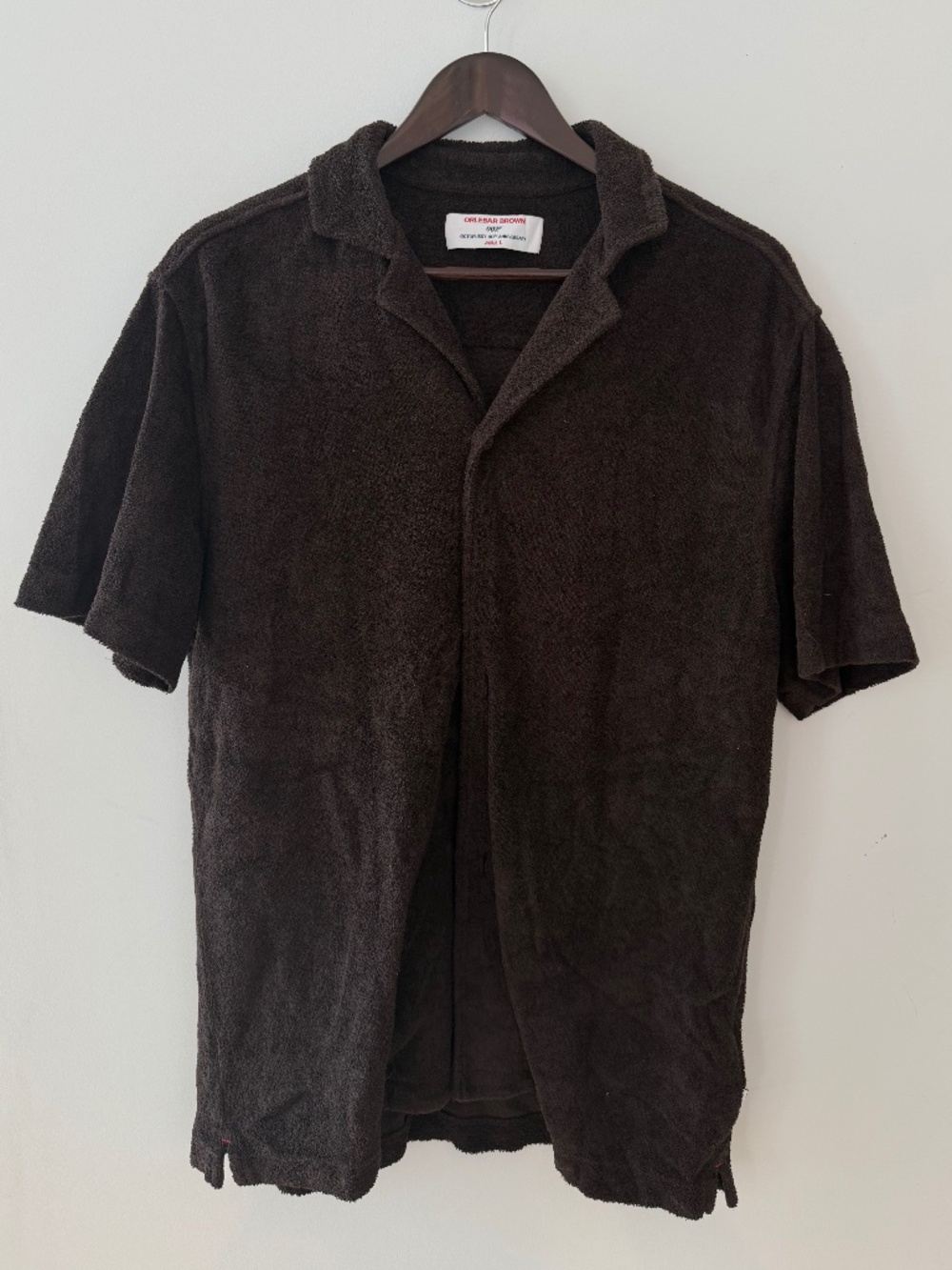 Orlebar Brown 007 Brown short sleeve button up